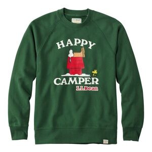 L.L. Bean Green Happy Camper Crewneck Sweater